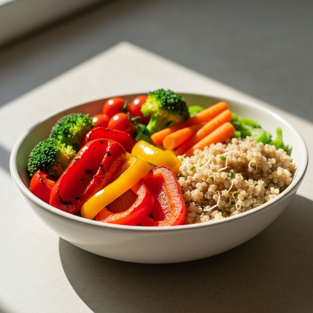 Färgglad vegetarisk mat